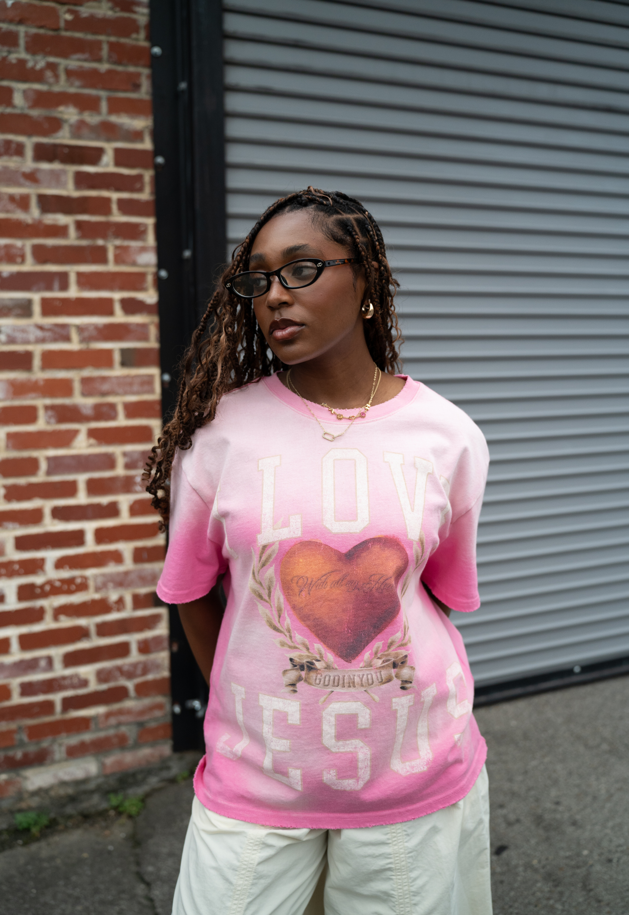"I LOVE JESUS" TEE (PINK)