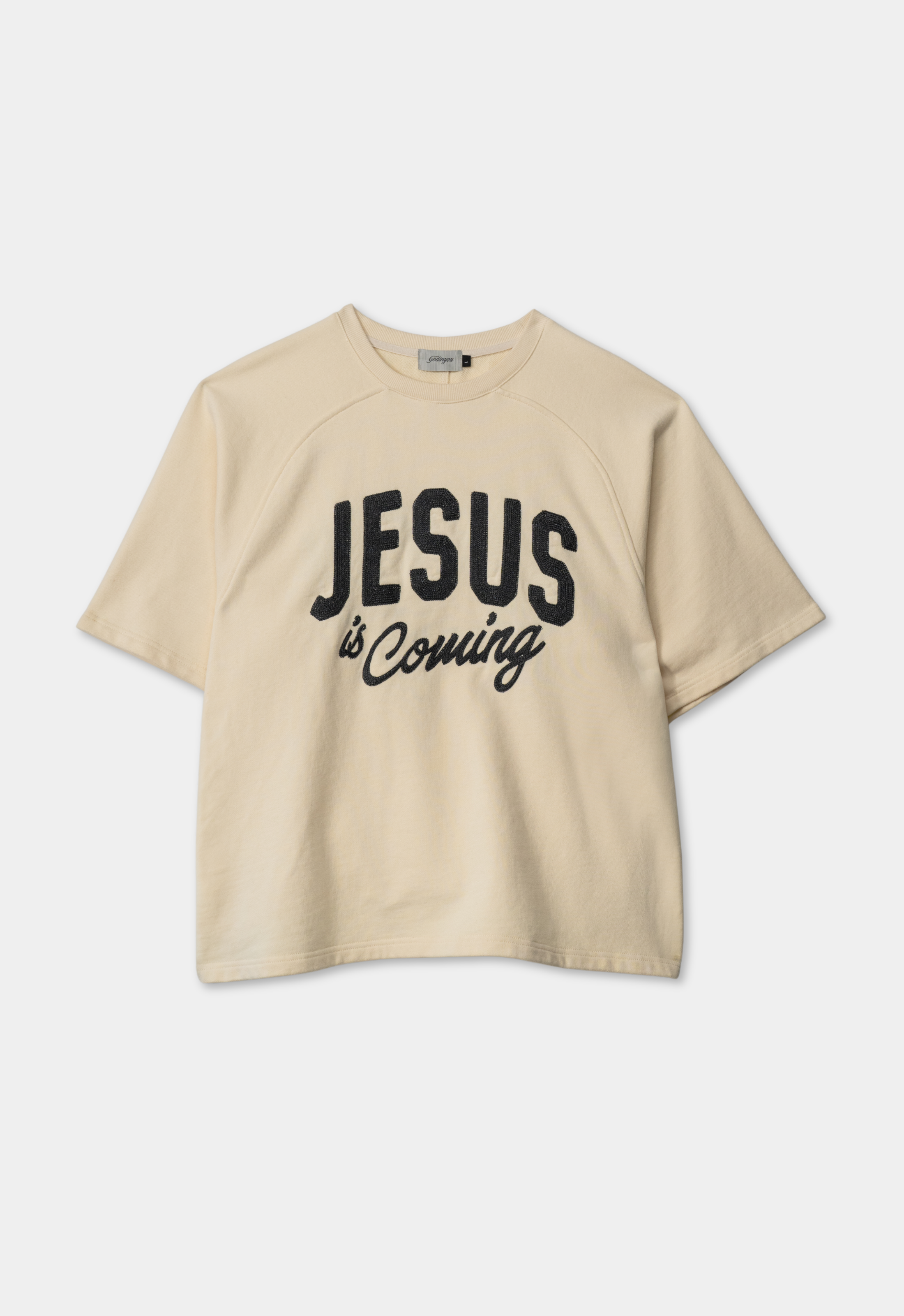 "JESUS IS COMING" TEE (CREAM)