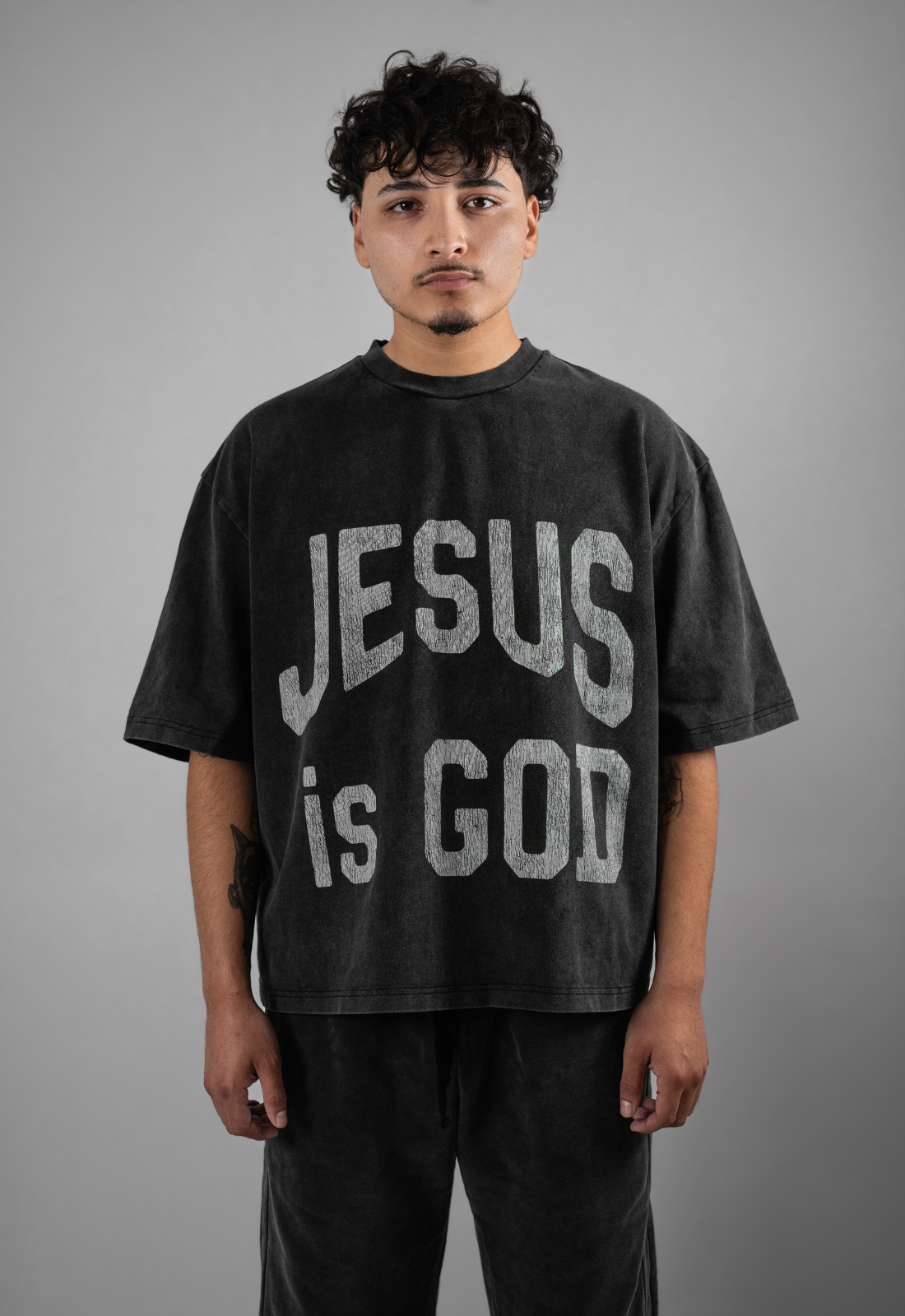 "JESUS IS GOD" OVERFLOW TEE