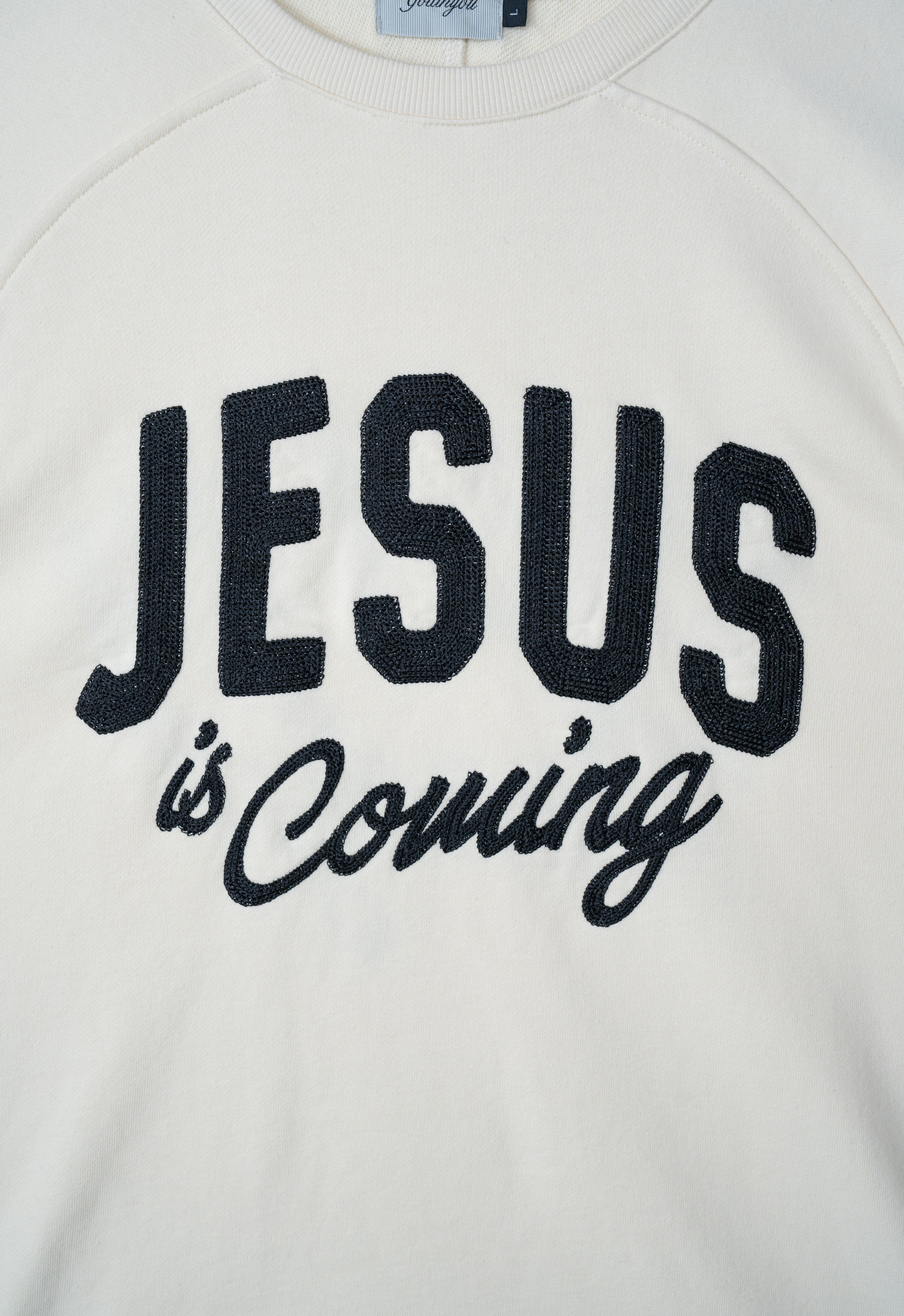 "JESUS IS COMING" TEE (CREAM)