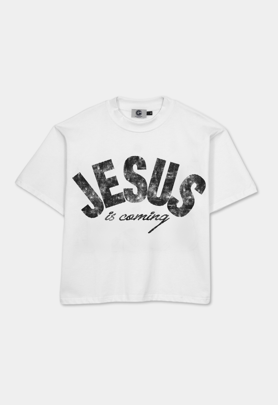 "JESUS IS COMING" BOXY TEE (WHITE)