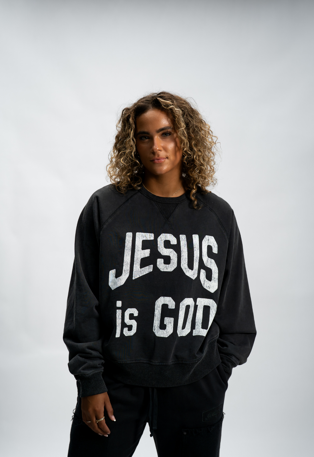 "JESUS IS GOD" CREWNECK (BLACK)