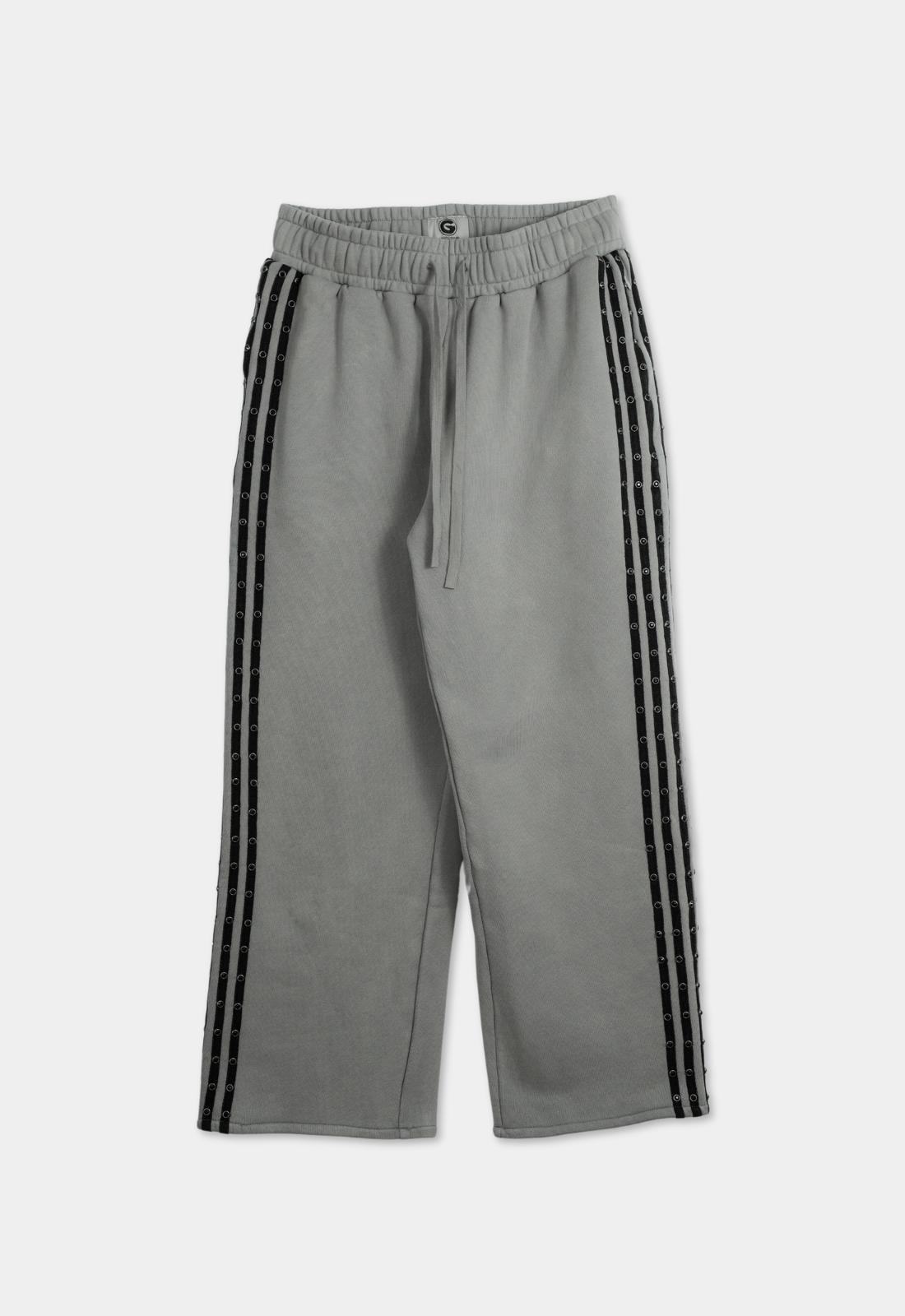 "LOGO" STRIPE RHINESTONE SWEATPANTS