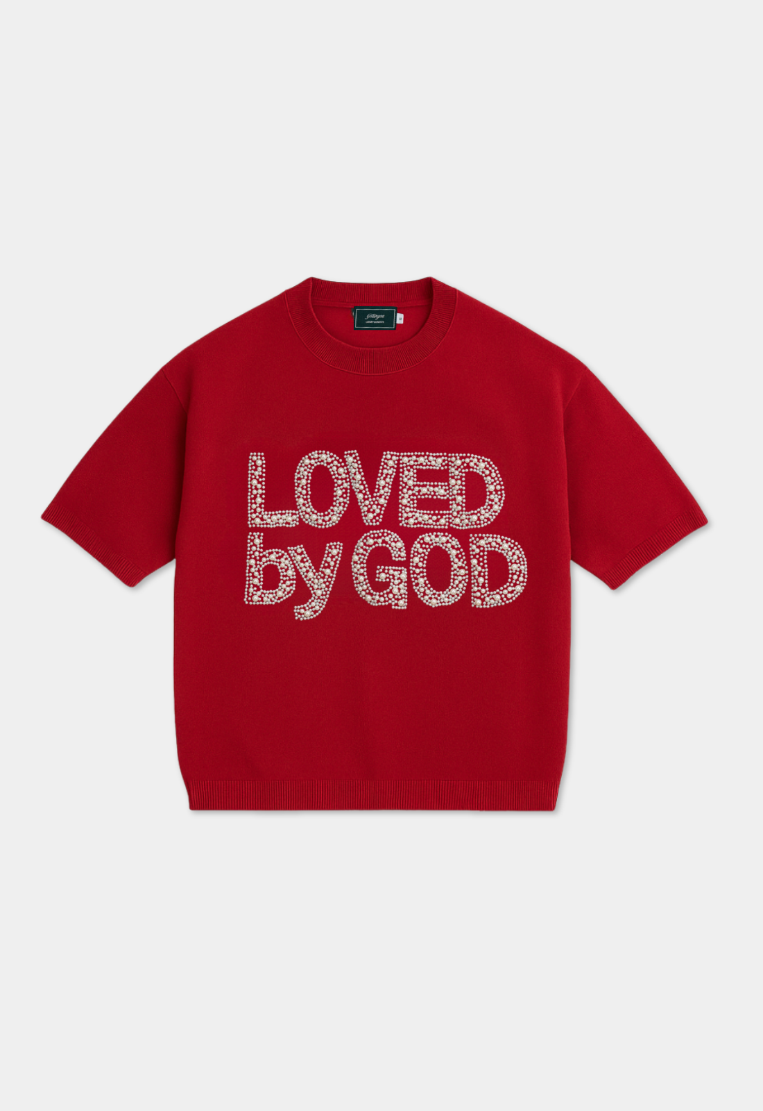 "LOVED BY GOD" KNIT TEE