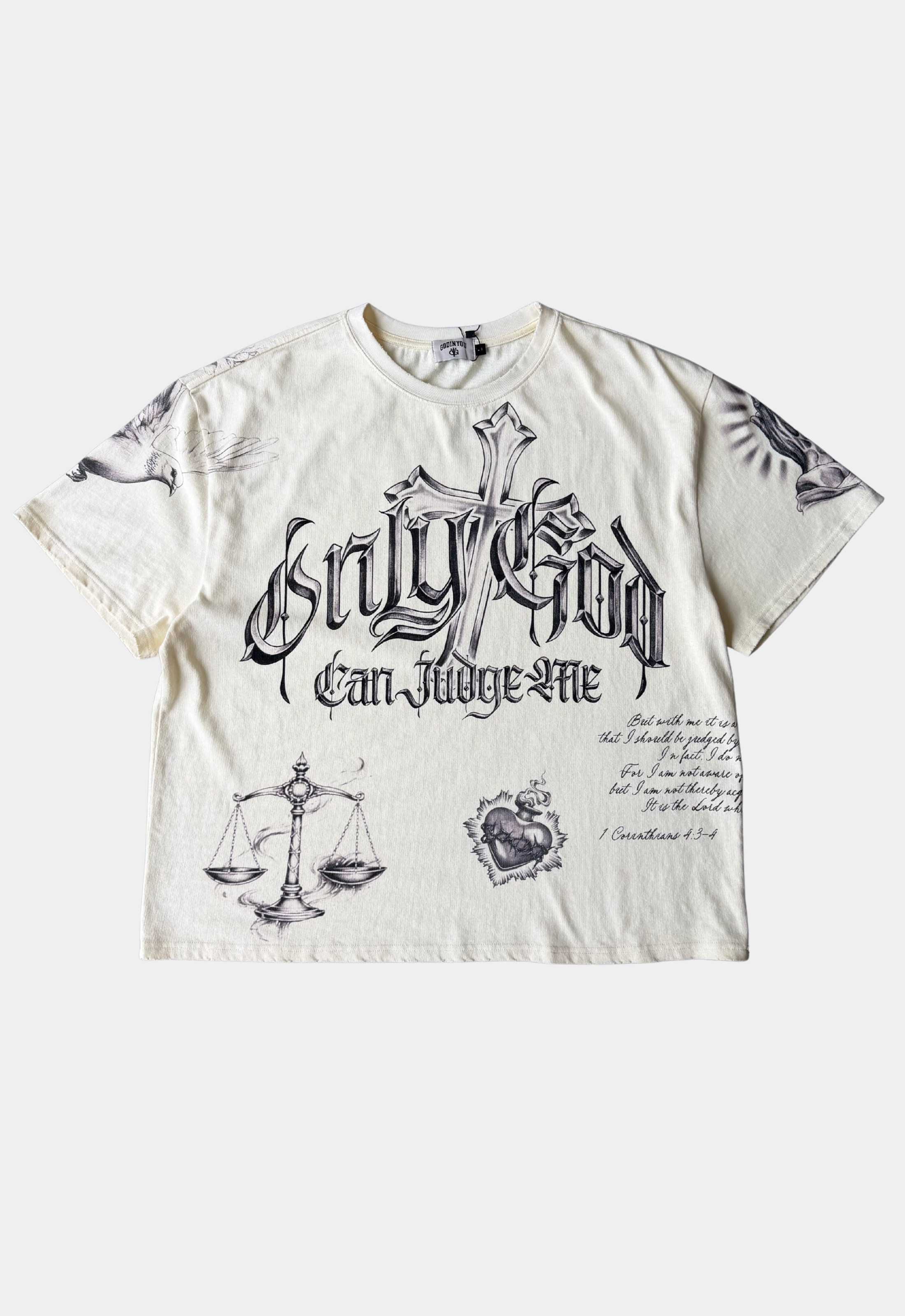 "ONLY GOD CAN JUDGE ME" TEE (OFF-WHITE)