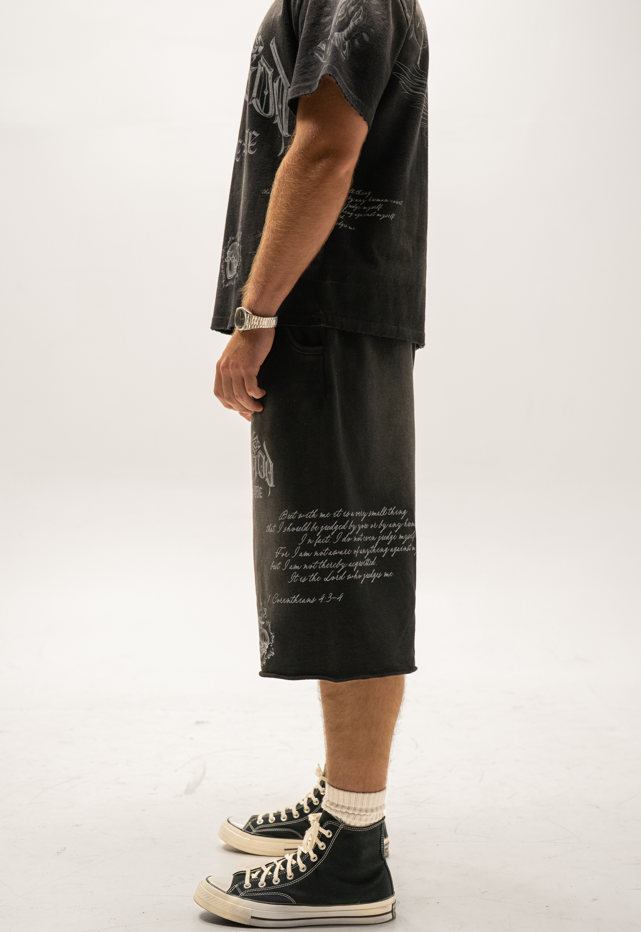 "ONLY GOD CAN JUDGE ME" SWEATSHORTS