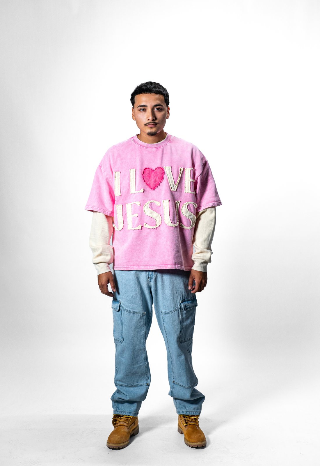 "I LOVE JESUS" TEE (PINK)