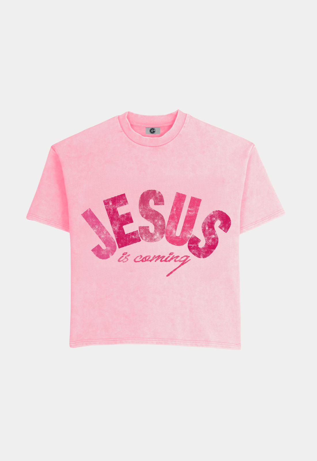 "JESUS IS COMING" BOXY TEE (PINK)