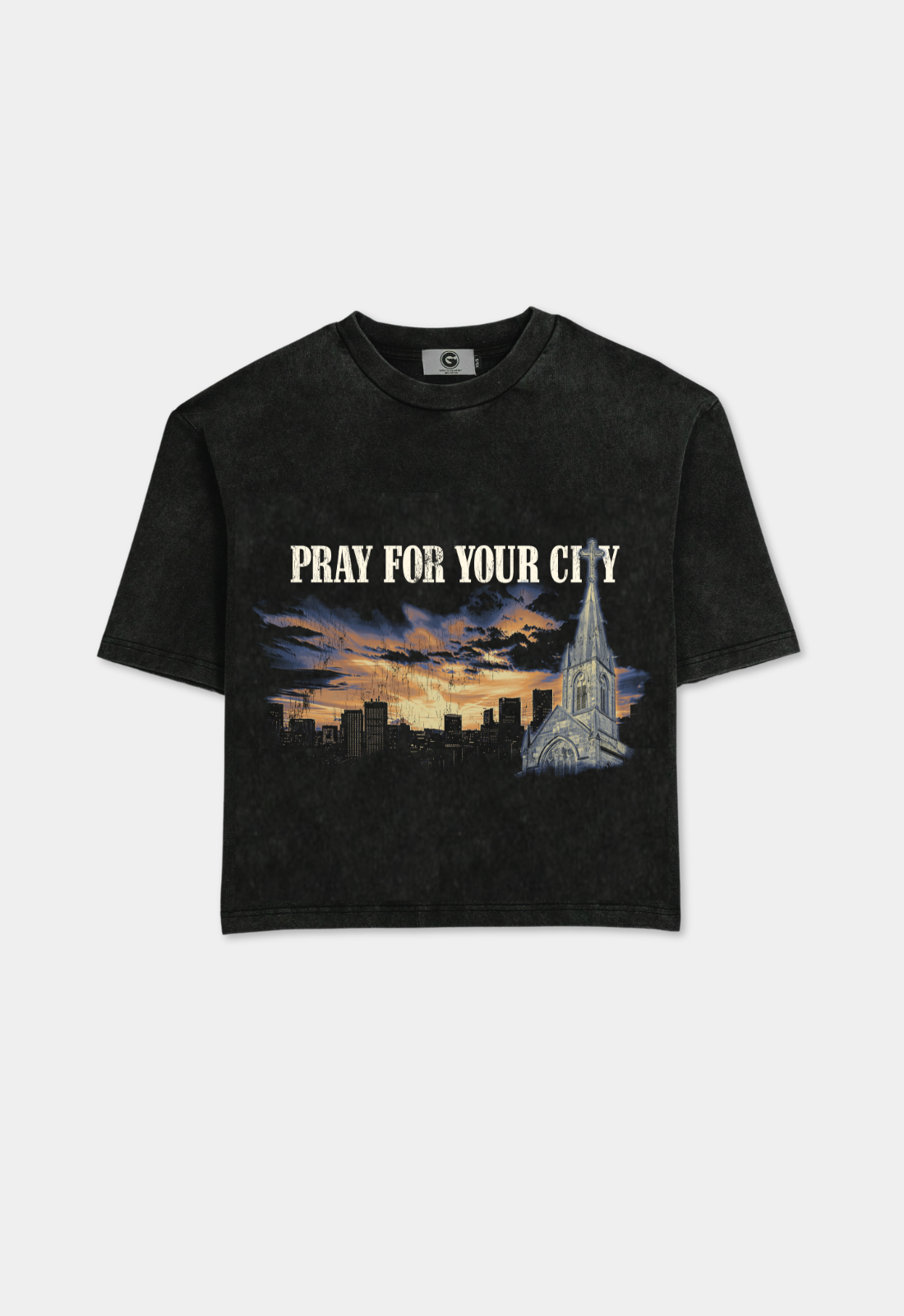 "PRAY FOR CITY" OVERFLOW TEE