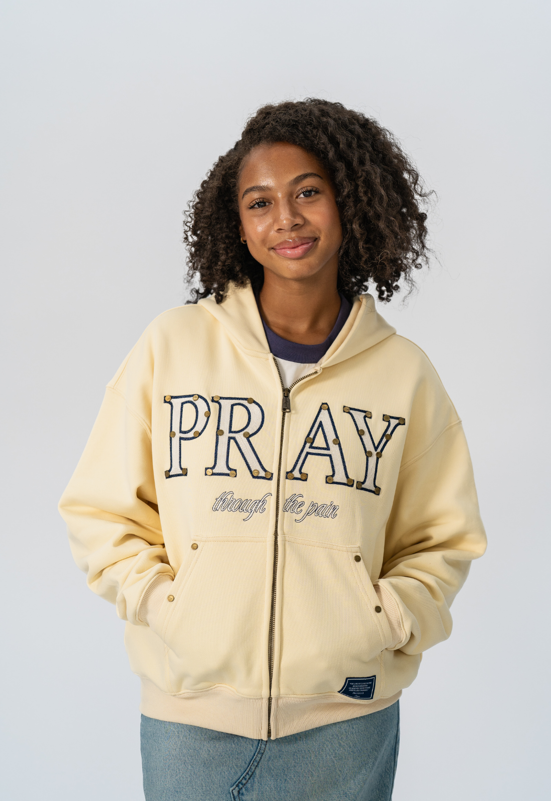 "PRAY" ZIP UP HOODIE