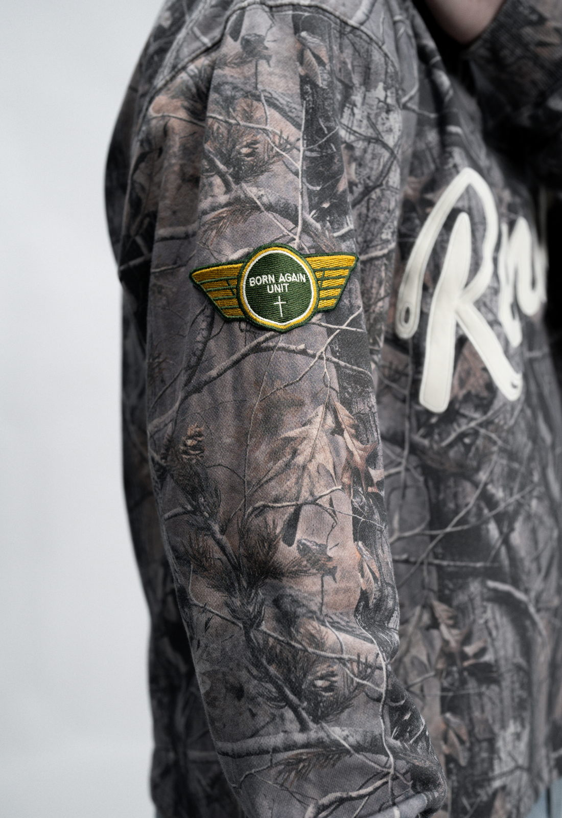 "RENEWED" CAMO L/S BOXY TEE