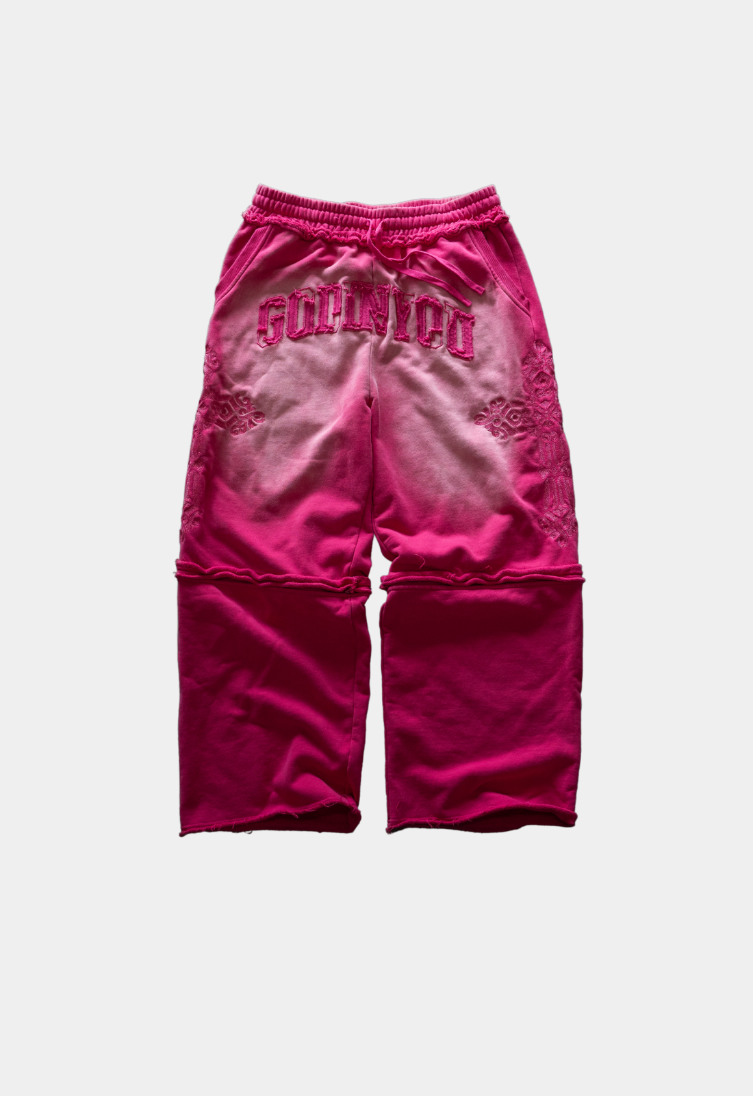 TATTERED CONVERTIBLE SWEATS (PINK)