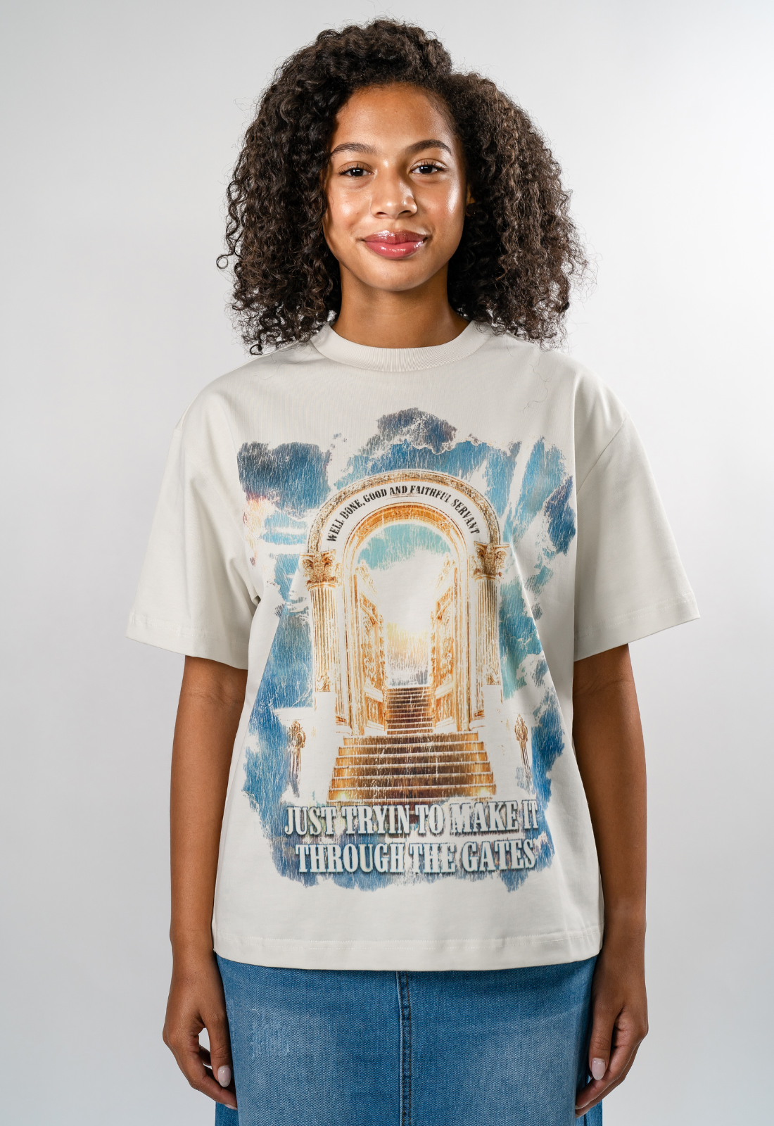 "WELL DONE" BOXY TEE